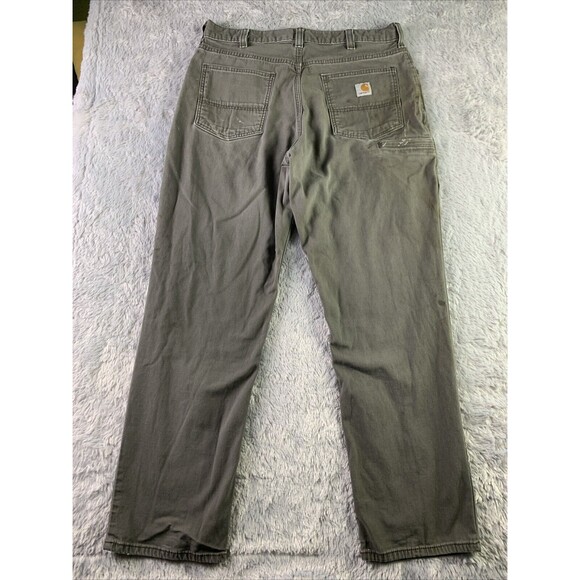 Carhartt Pants Mens 36x32 Brown Relaxed Fix Rugged Flex Distressed Workwear - Picture 9 of 15